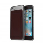 【iPhone6s/6 ケース】Slim Pocket スペースグレイ×ダークブラウン