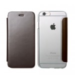 【iPhone6s/6 ケース】背面クリア 手帳型ケース Diana　ブラックチョコ