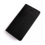 【iPhone SE 5s/5 ケース】Saffiano Flip Case　シックブラック