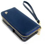 【iPhone SE 5s/5 ケース】Zipper お財布付きダイアリーケース ブルー